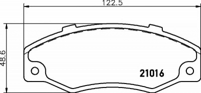 HELLA PAGID 8db355018971 -  Комплект тормозных колодок, дисковый тормоз